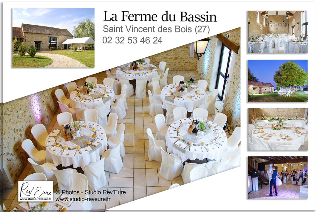 LA FERME DU BASSIN | Saint Vincent des Bois (27950) | Salle de réception mariage | ©Rev’Eure Photographe